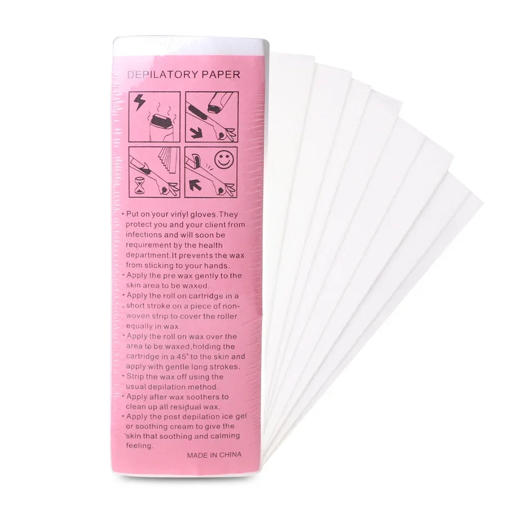 

100pcs Removal Nonwoven Body Cloth Hair Remove Wax Paper Rolls High Quality Hair Removal Epilator Wax Strip Paper