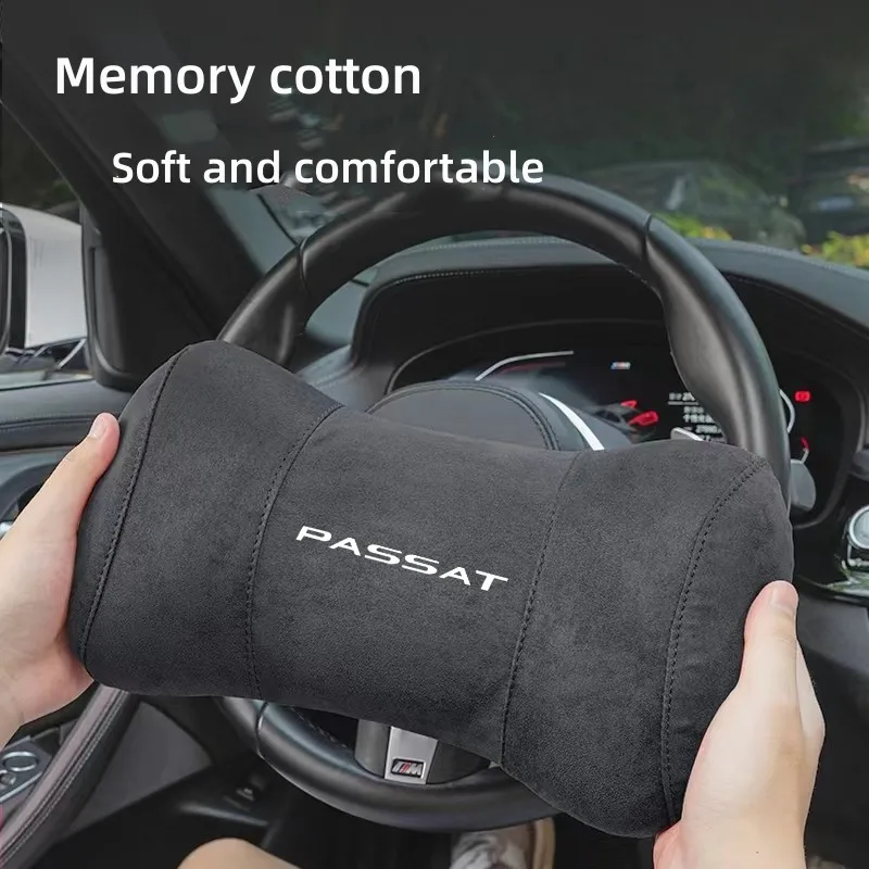 

Car Headrest Neck Protection Pillow Plush Warm Cushion For VW Volkswagen PASSAT B5 B6 B7 B8 Variant 2021 2020 2019 2018 - 1997