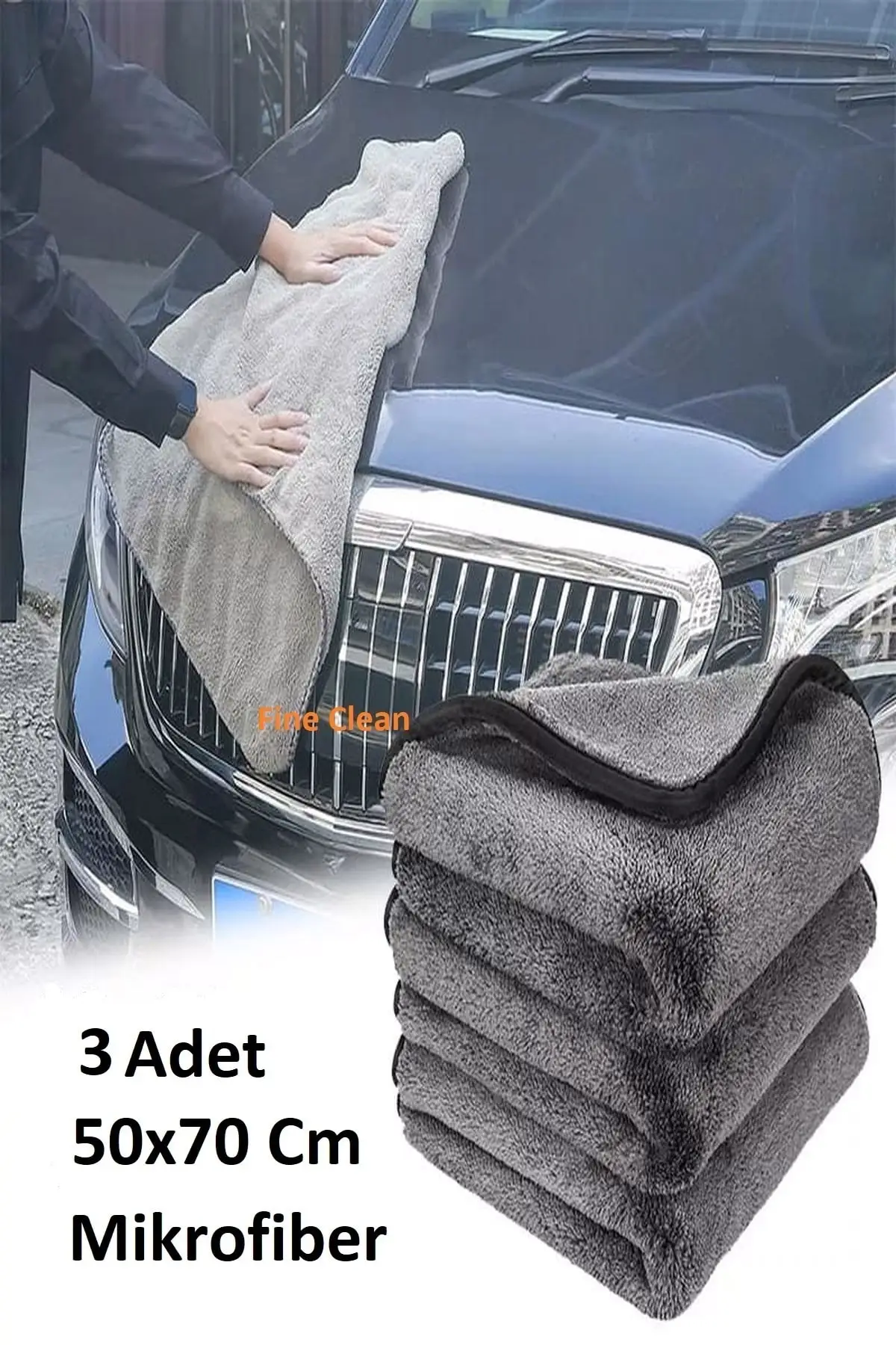 

(3 шт.) салфетка из микрофибры для мойки пола и автомобиля 50*70