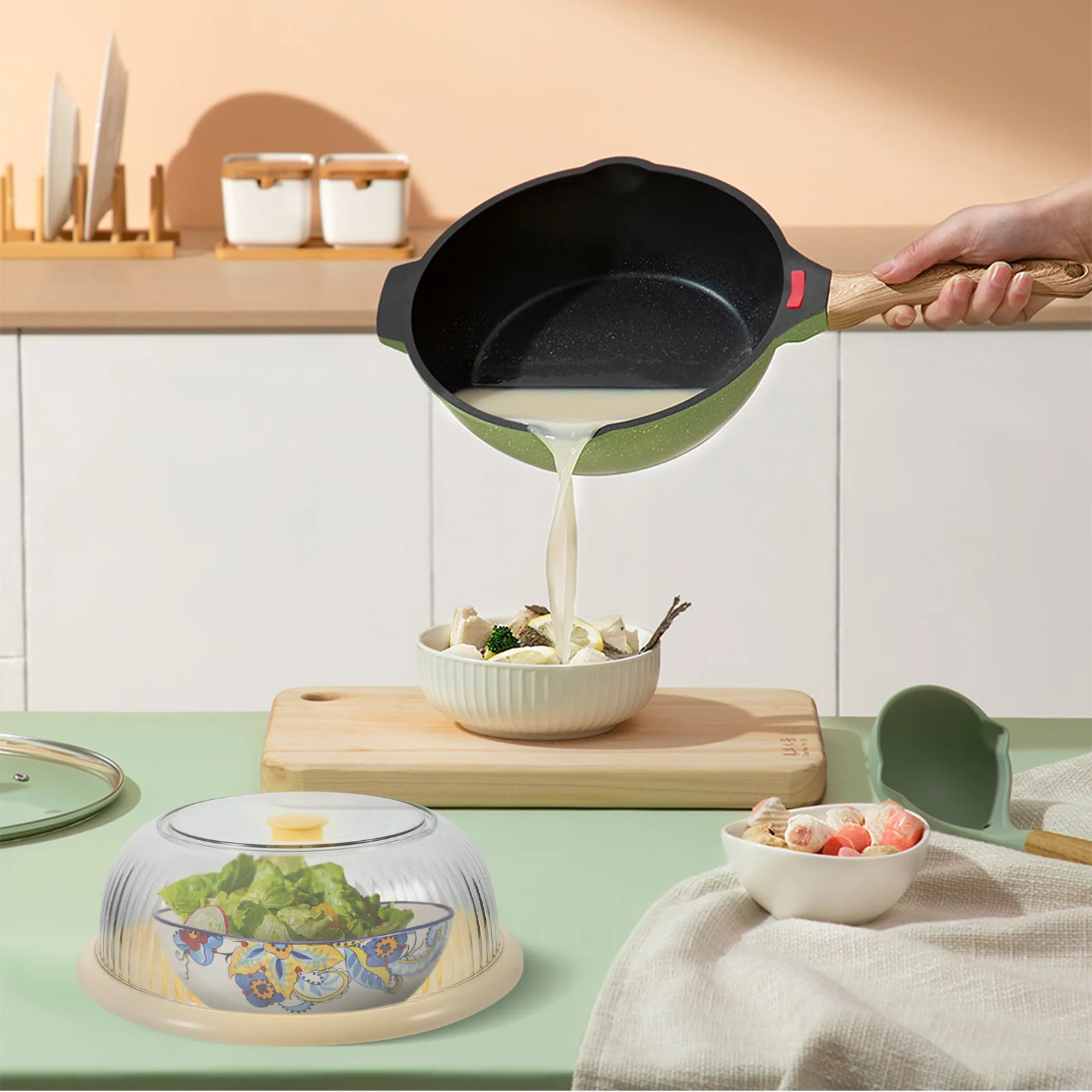 

Warm Vegetable Cover Cake Preservation Food Dessert Display Tent Leftover Plastic Kitchen Clear The Meals Dining Covers Heat