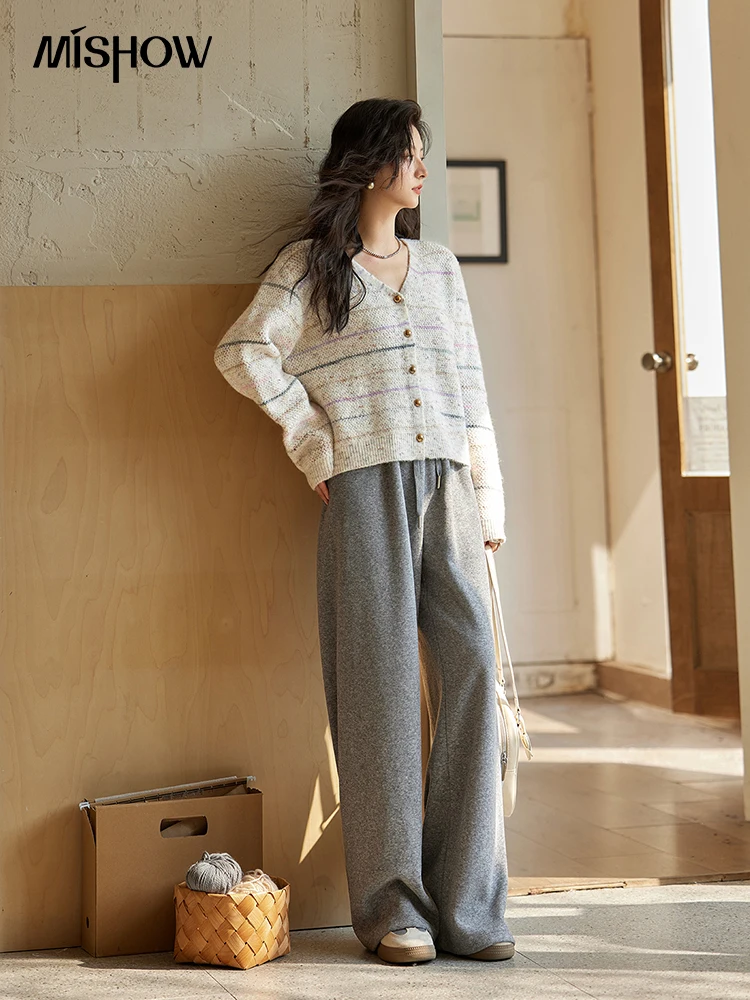 MISHOW широкие брюки женские повседневные универсальные длинные 2024 осень-зима