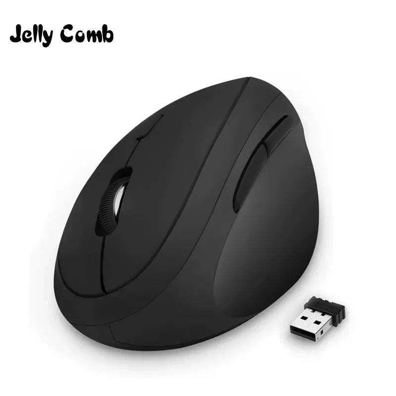 

Jelly Comb Ergonomic Mouse Right Hand 2.4GHz Wireless Vertical Mouse for PC Laptop Optical Mice 800/1200/1600 DPI 6 Buttons