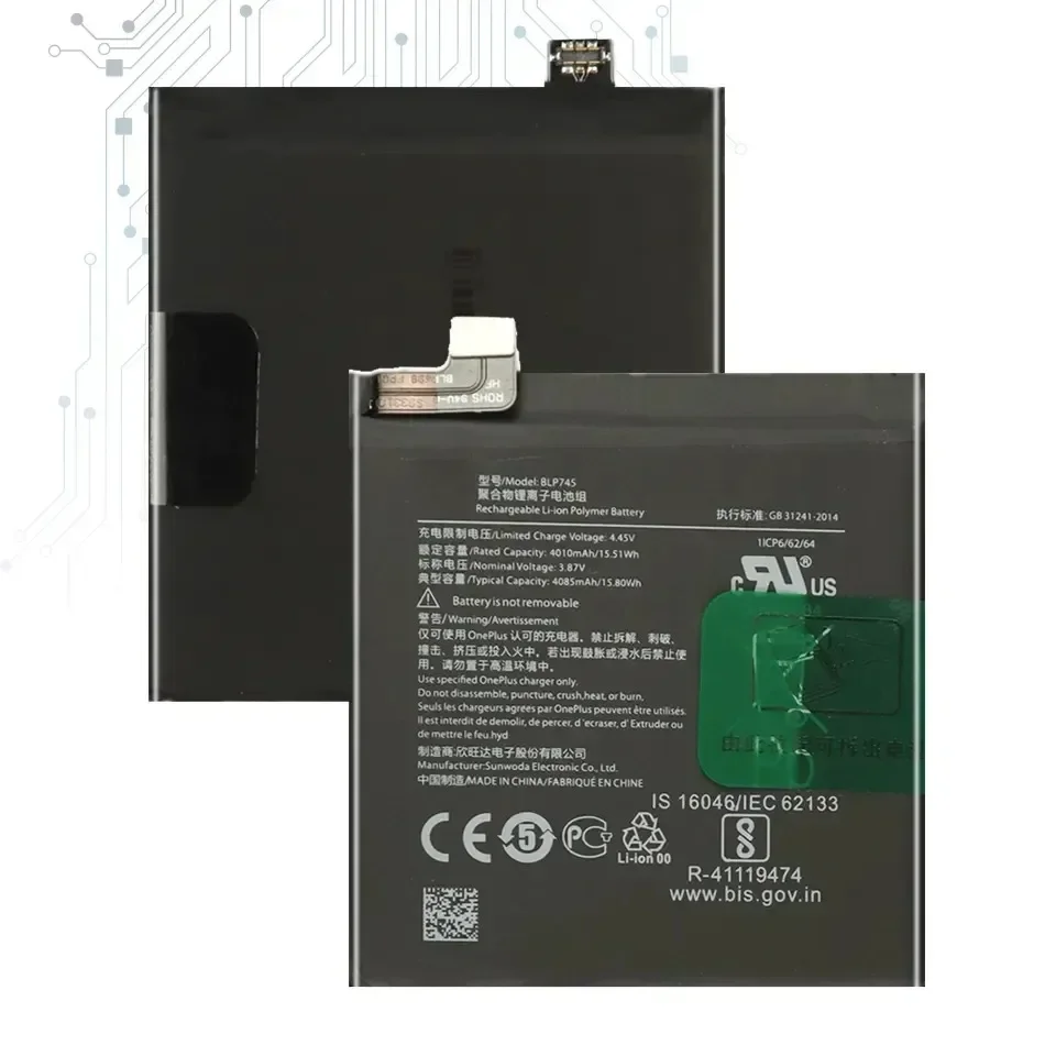 Аккумулятор мобильного телефона BLP745 4085 мАч для One Plus 7T Pro Batteria