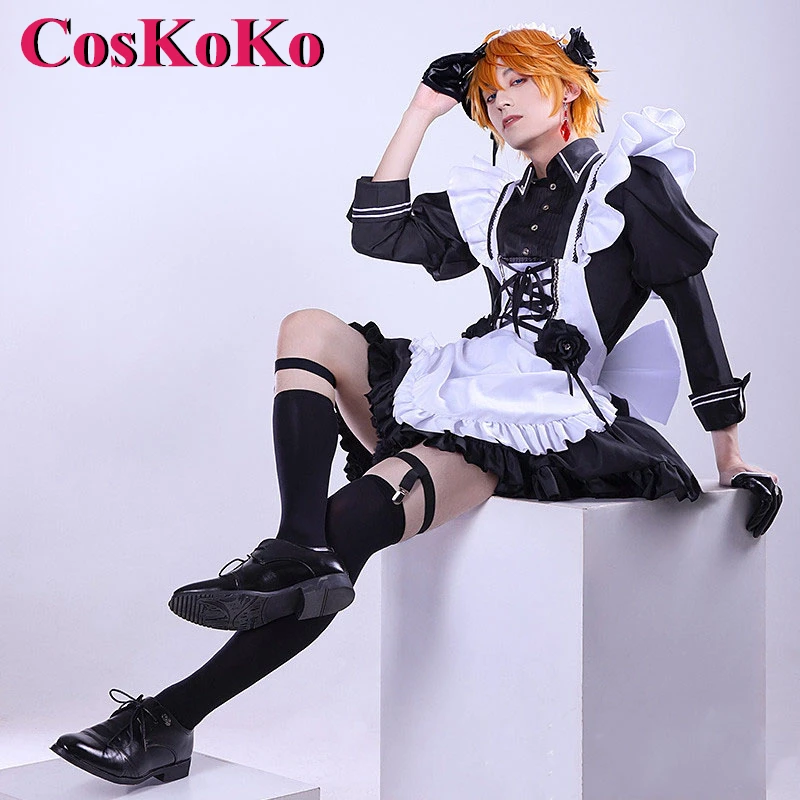 

Косплей черепаха коскоко Косплей Аниме игра геншин ударопрочный костюм Великолепная Милая горничная Платье для женщин Хэллоуин