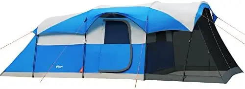 

Person Family Camping Tent with Screen Porch, Portable Waterproof Windproof Cabin Tent with Rainfly, Carry Bag for Family Campin