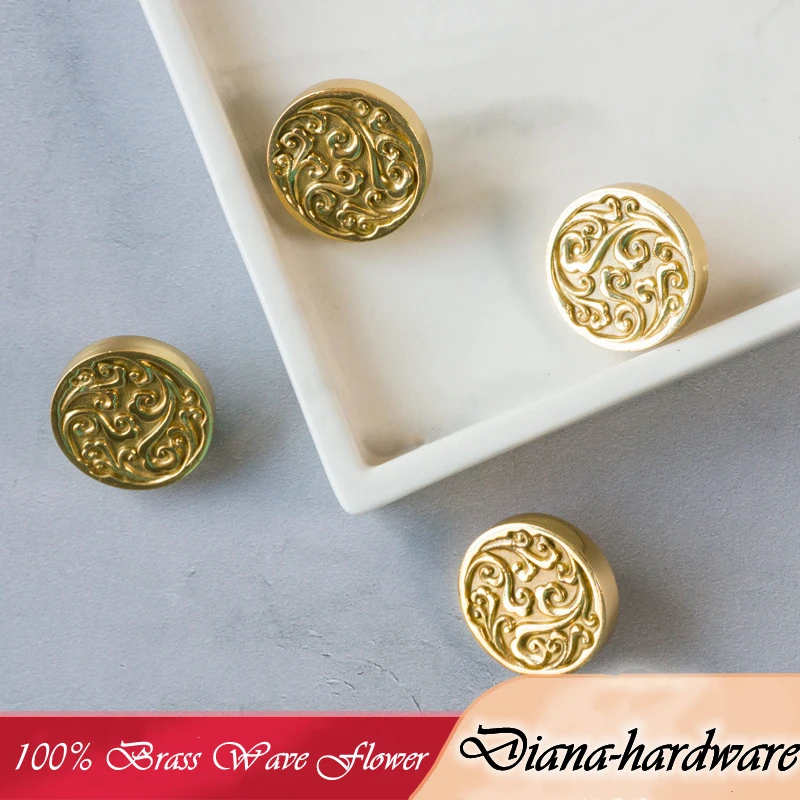 

Латунные мебельные волнистые ручки, медные ручки для шкафа, ручки для шкафа, комода, ящика, ручки для кухонного шкафа, дверные ручки в китайс...