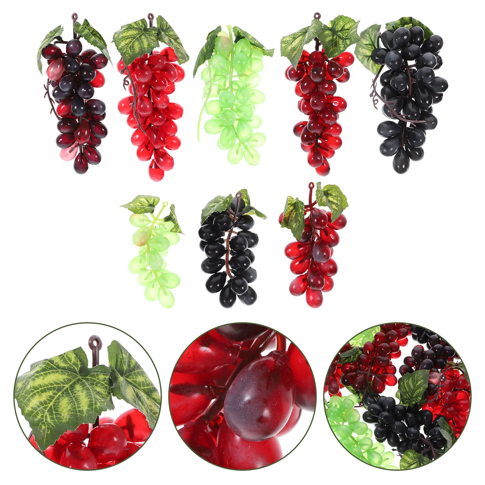 

Grape Decor Grapes Home Prop Lifelike Party Photo Kitchen Clusters Fake Supplies