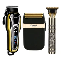 2022 lcd electric clipper set trimmer usb hair clipper rechargeable shaver beard machine chargeable for men cut barber cutting m