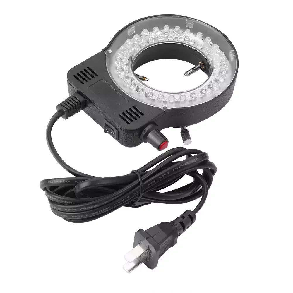 

NEW2023 Industrial Microscope Camera Light Source 144LEDs 60000LM Adjustable brightness Microscope Ring Light Illuminator Lamp
