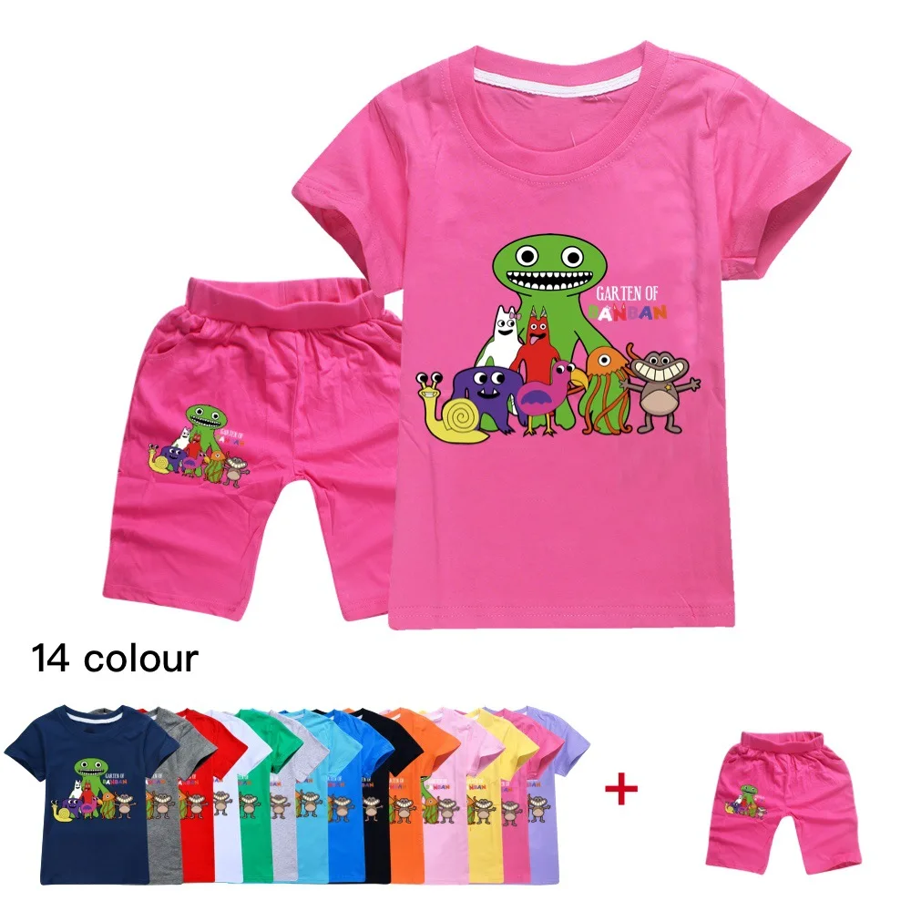 

Summer Garden of Banban Children's Clothing Sets Suit For Girls Short Sleeve T-shirt+Shorts Costume Kids Outfits Sportswear