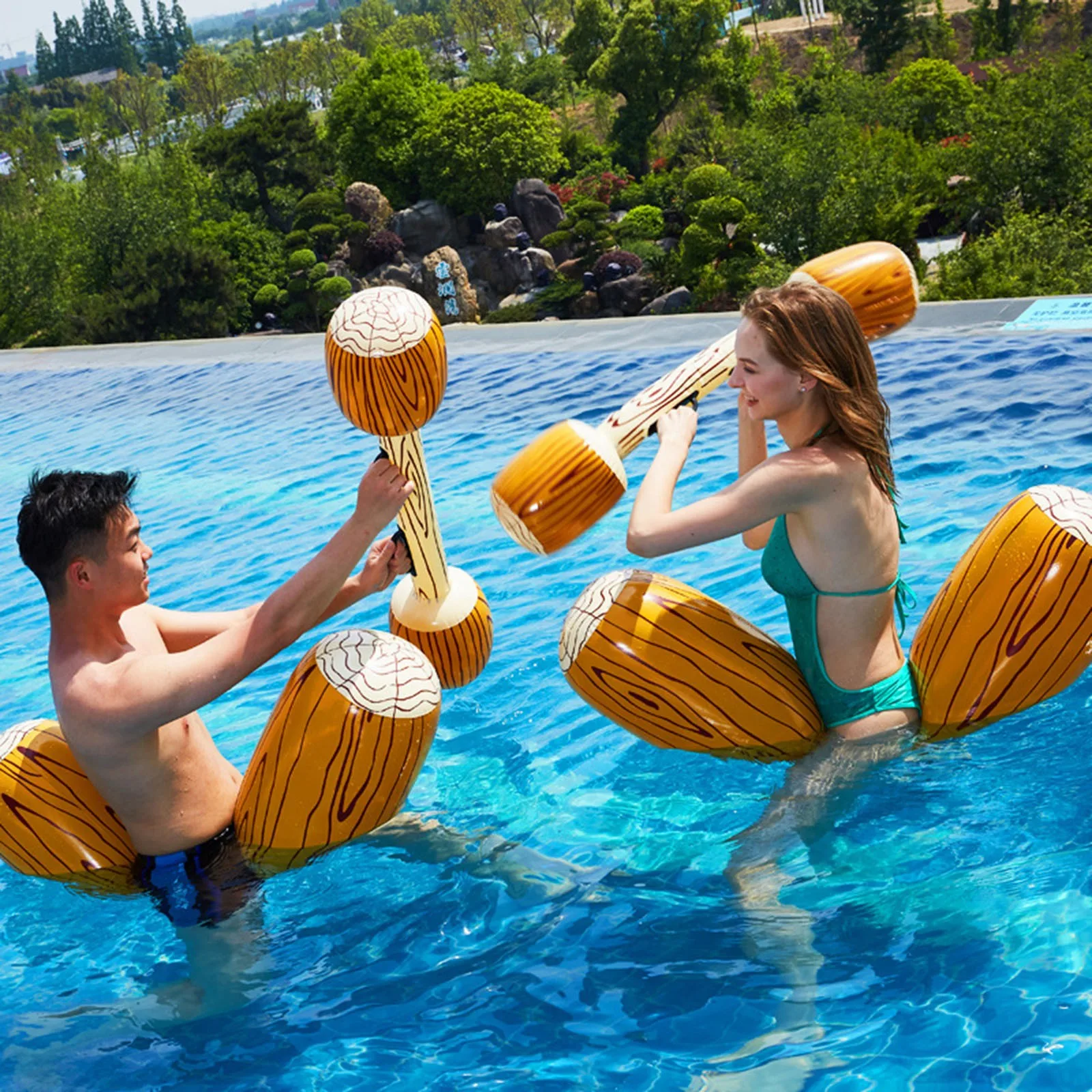 

4pcs Inflatable Joust Swimming Ring Pool Float Game Toys Plaything For Children Adult Party Supply Gladiator Raft Water Sport