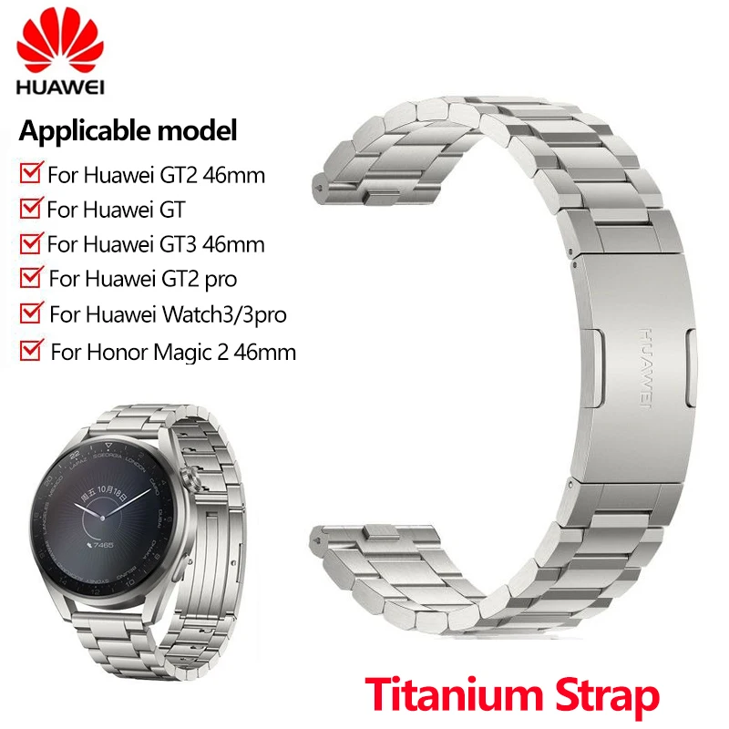

Original Titanium Metal Strap for Huawei GT3 Pro 46mm 22mm Wristband for Huawei Watch 3/3pro GT 2/2pro Strap Huawei Watch Band