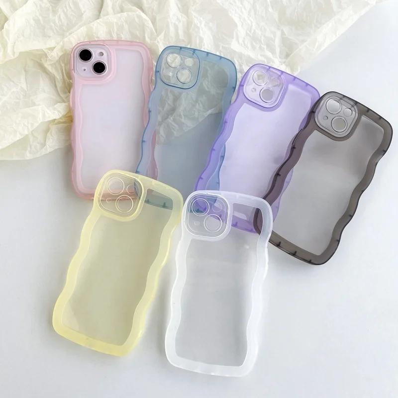 

Luxury Wave Pattern Clear Soft Silicone TPU Clear Case for iPhone Case iPhone 11 12 13 Pro Max X XS MAX XR 7 8 Plus SE 2020