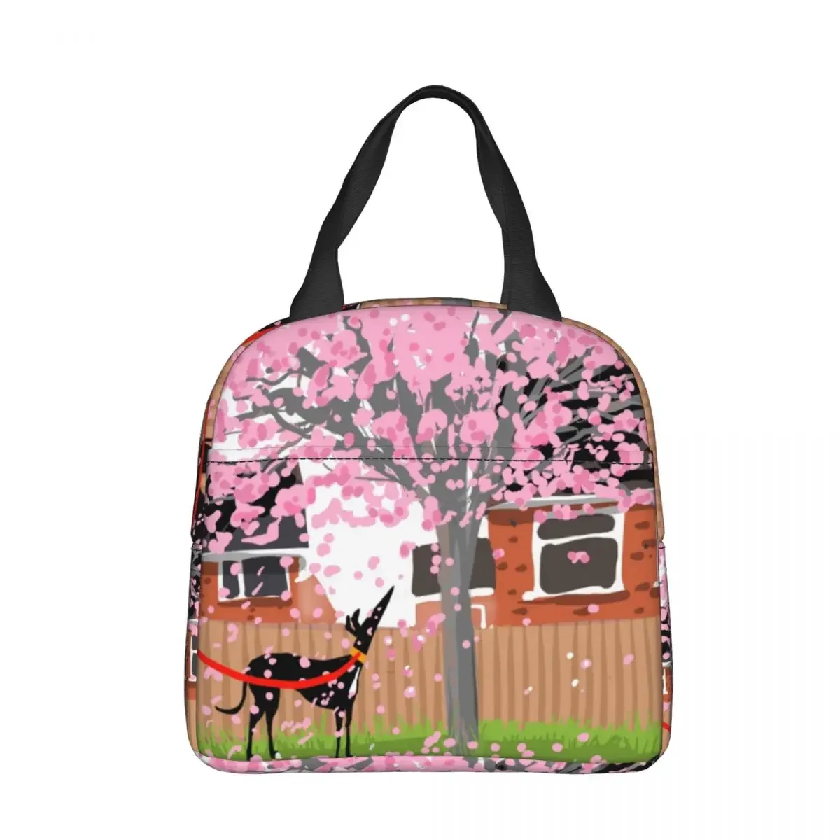 

Изолированные ланч-пакеты с изображением цветов, хаунд, Greyhound Whippet Lurcher, контейнер для еды с собакой, Термосумка, Ланч-бокс, тоут для девочек и мальчиков