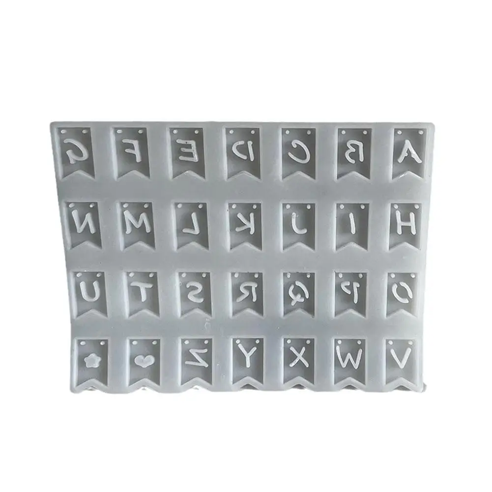 Рождественская подвеска с буквами и флагом силиконовая форма 26 формы для