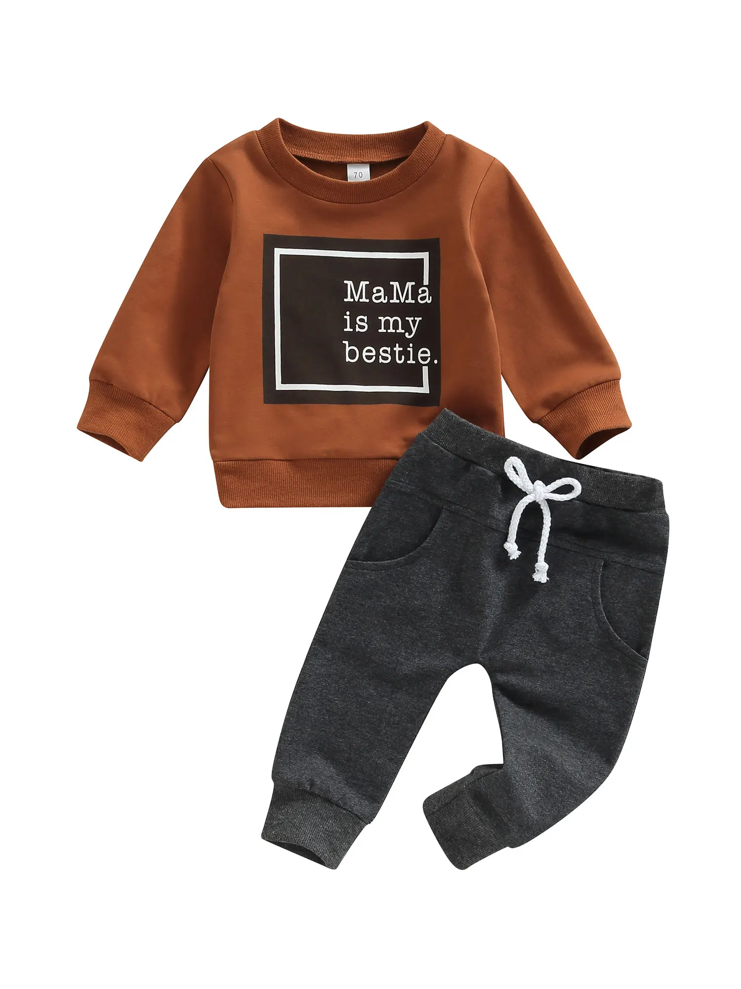 

Toddler Baby Boy Clothes Long Sleeve Set Crewneck Winter Pants Outfits Casual Fall Sweatshirt 2Pcs Top