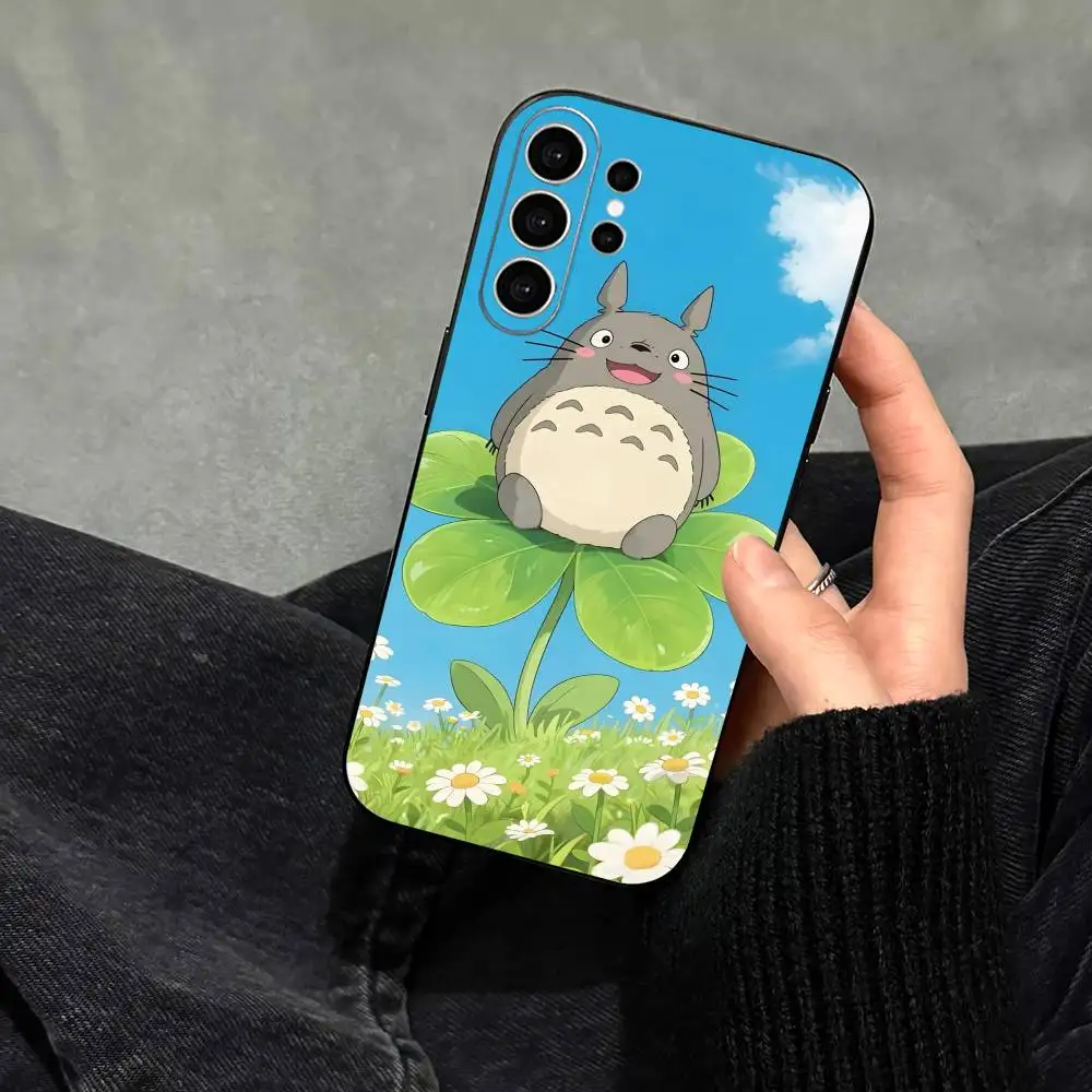 Фото Чехол для телефона «Мой сосед Тоторо» из мягкого черного силикона для Samsung S25, S24, S21, S22, S23, S30, Ultra, S20, Plus, Fe, Lite №5