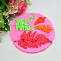 1 pcs 3d mimosa chocolate pastry biscuits molds leaf silicone molds diy cake decorating tools bakeware baking dish making trays