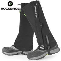rockbros camping waterproof leg gaiters hiking trekking gaiters breathable legging skiing shoes cover legs protection guard