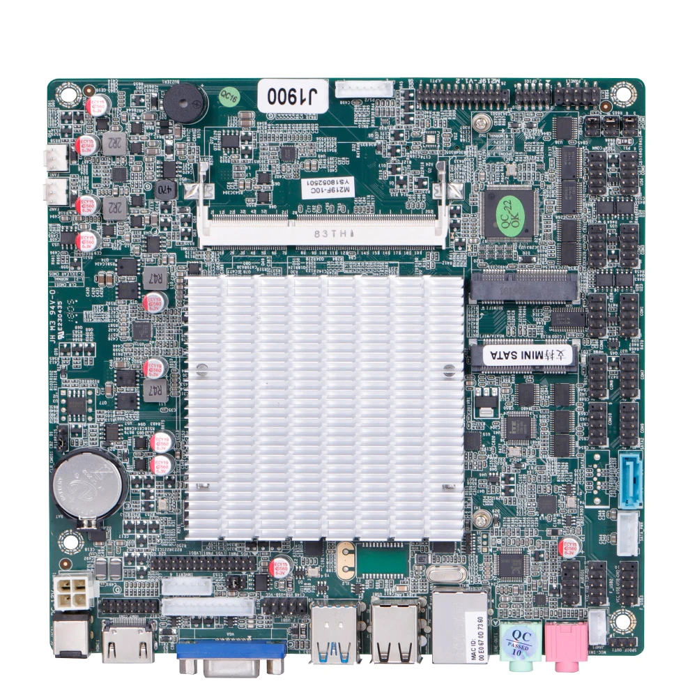 

Дешевая Встроенная Материнская плата M219F 6 COM безвентиляторная тонкая материнская плата ITX с Intel Baytrail Celeron J1900 чипсет процессора