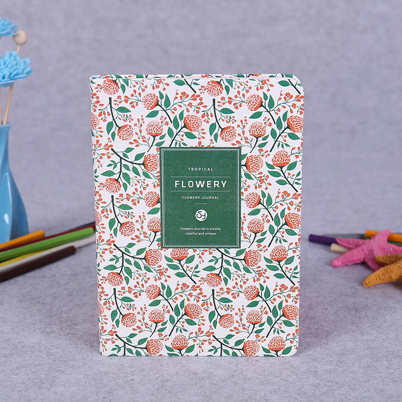 

Кожаный блокнот A5/A6 с цветочным дизайном