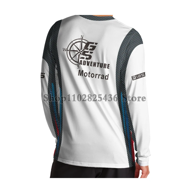 

R1250 GS T-shirt For BMW Motorrad Motorcycle Motos Locomotive Riding Quick Dry Summer Men's Long Sleeves Breathable Anti-UV