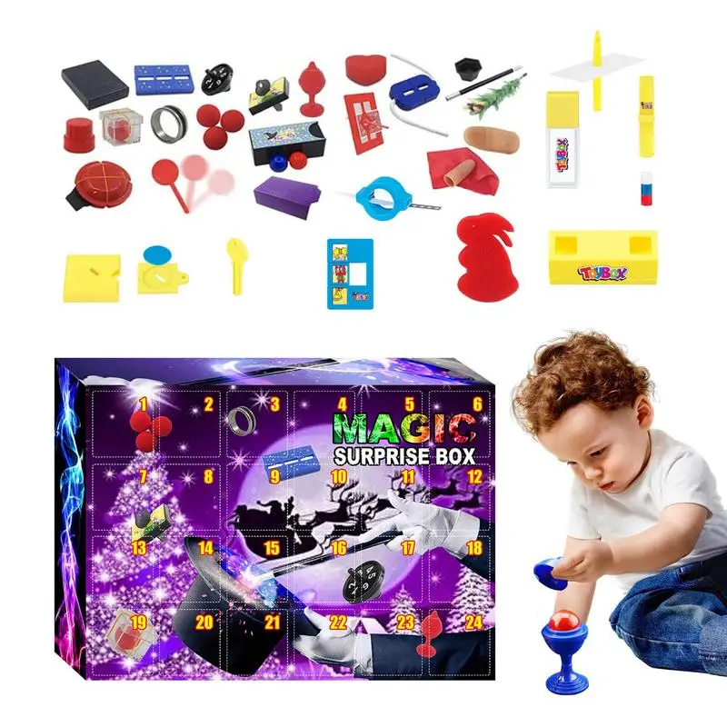 

Christmas Magic Prop Box Christmas Advent Calendar urprise Box Christmas Countdown Party Favor Playset Children Christmas Gifts