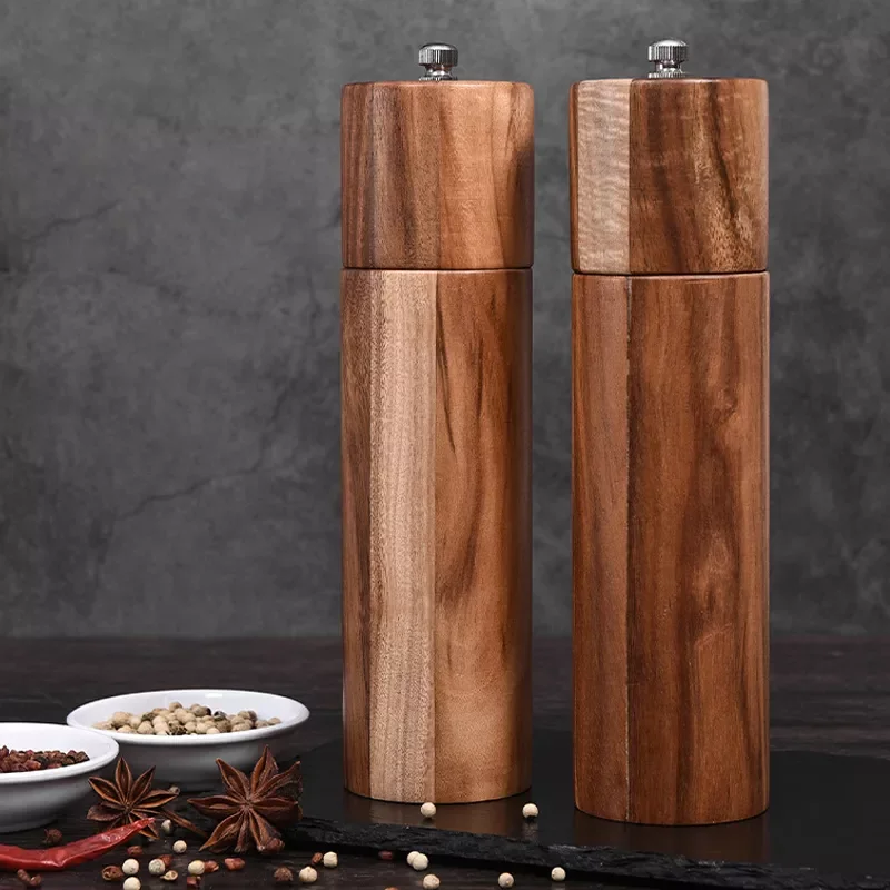 

New in Wooden Salt and Pepper Grinders, Manual, Sea Salt and Pepper Mills for Seasoning, Meal Prep, Cooking, Serving, Dining, Ta