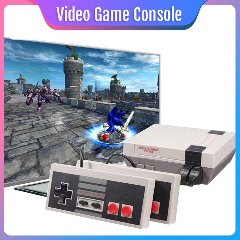 

Video Game Consoles, NES Retro 8 Bit Console, Built-in 620 Games, Support Double Player, TV Output, Gift for Kids