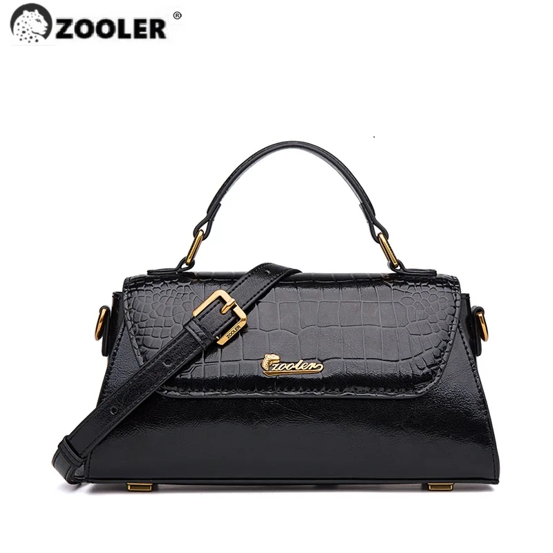 ZOOLER HOT Exclusive Handmade Woman Genuine Leather Bags Fashion Real Cow Leather Handbags Ladies Tote Purses Clean Rice wg335