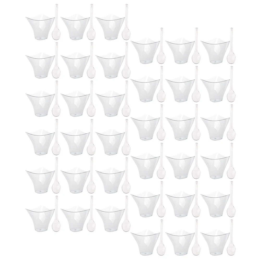 

Mini Dessert Cup Portable Household Multifunction 7.5X7.5X6.2CM Transparent Ps Multi-function Pudding