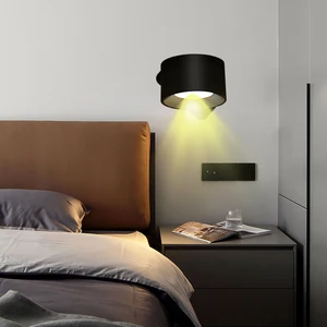 Светодиодный настенный светильник с сенсорным управлением Беспроводные настенные бра USB Перезаряжаемый настенный светильник для спальни Лампа Новый