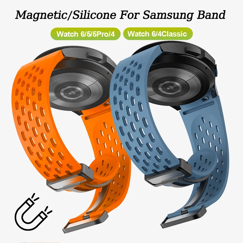 

Ремешок силиконовый для Samsung Galaxy Watch 6 4 Classic, спортивный браслет 5 Pro 45 мм, 43 мм 47 42 46 мм 6 5 4 44 мм 40 мм