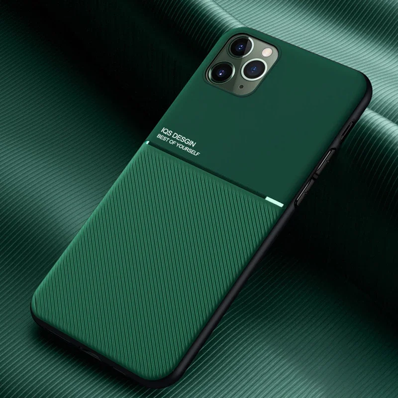 Магнитный чехол для iPhone 14 13 12 11 Pro Max SE X XR XS 8 7 6 S Plus базовый Тонкий в деловом стиле