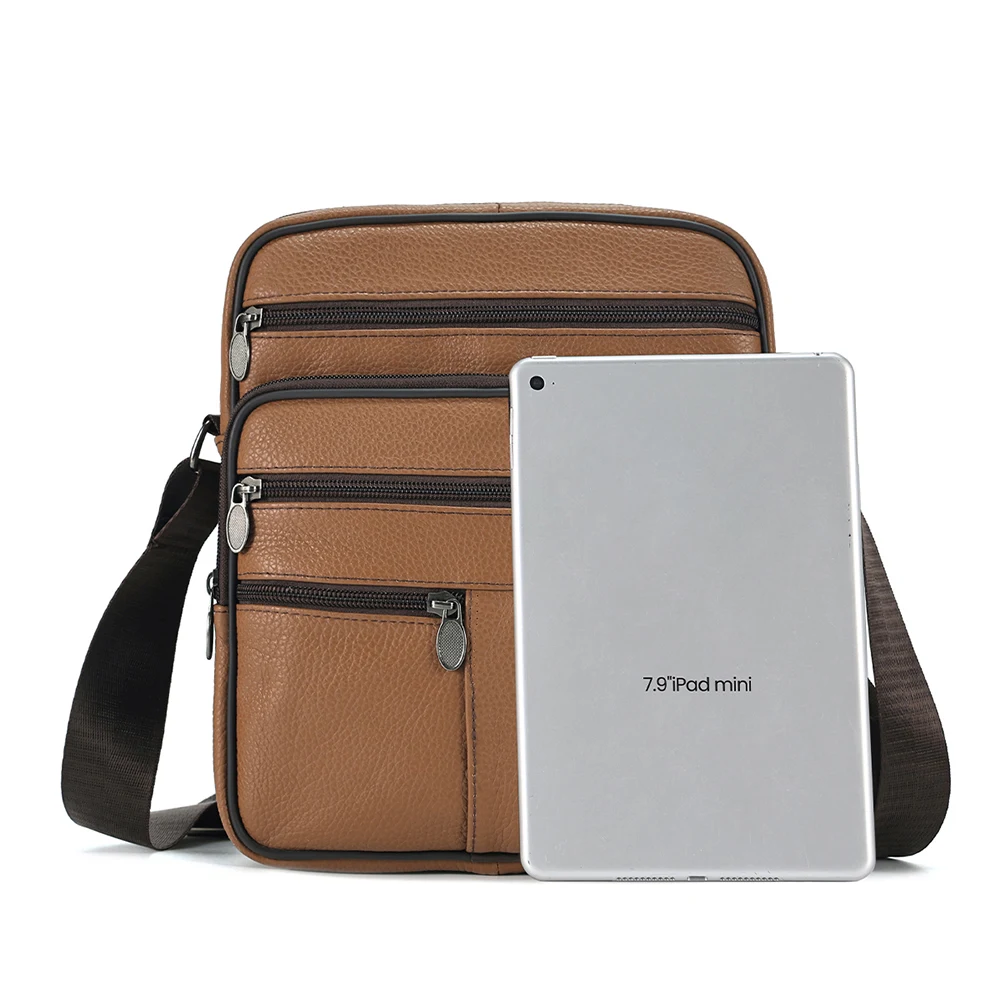 Новая кожаная сумка Мужская Ручная через плечо мужская из воловьей кожи с