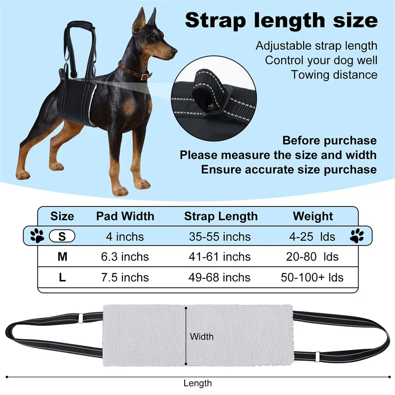 Регулируемый ремень для подтяжки собак поддержка спины и ног реабилитация