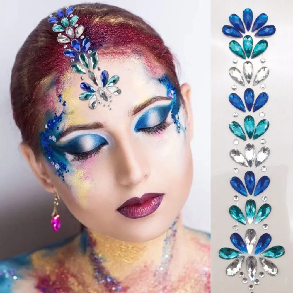 Ed Rhinestone Adhesive Face Decals Hair Jewels