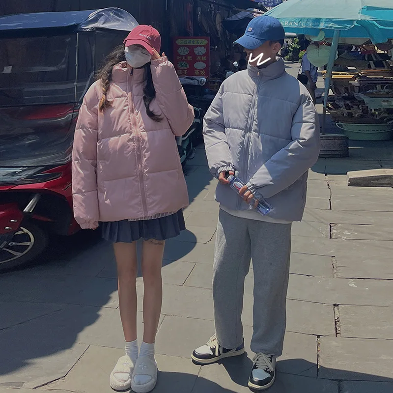 2022 Super Thick Men's and Women's Neutral Style Fashion Trend Handsome Young Cotton Coat Men's Coat