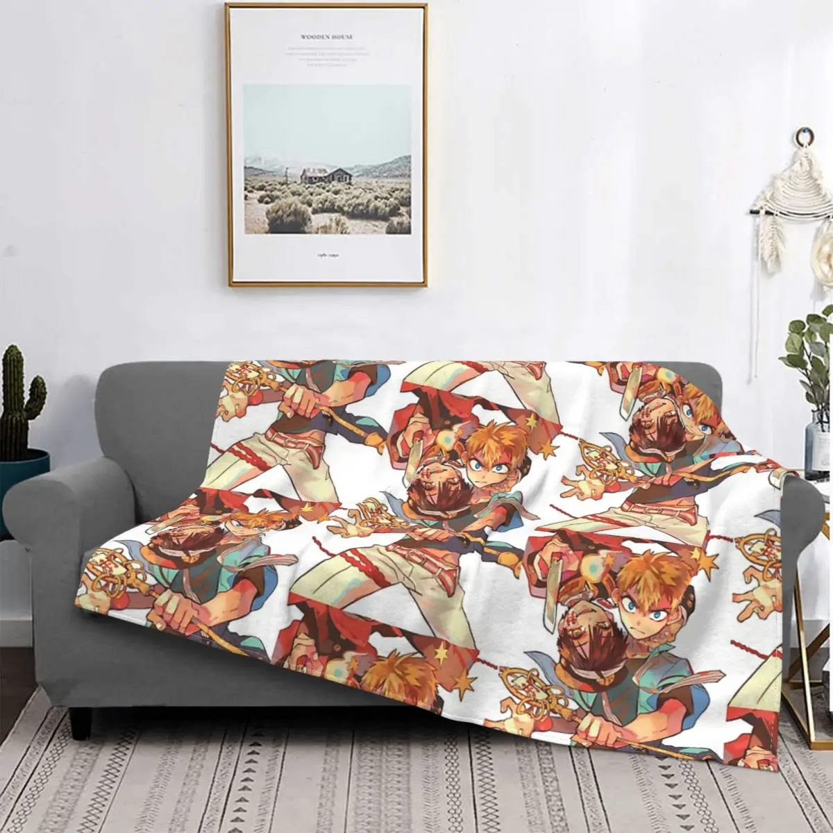 

Одеяло для манги Hanako Kun, Фланелевое украшение, переносное домашнее покрывало Kou Minamoto и Friend