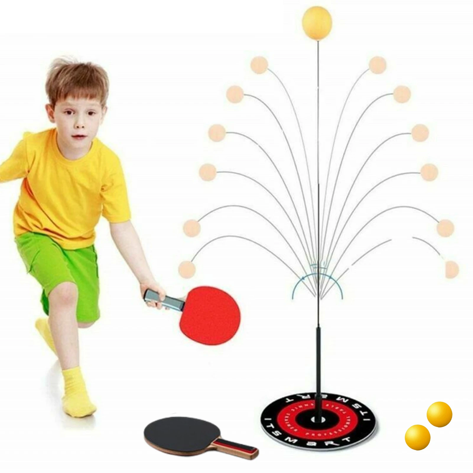 

Elastic Soft Shaft Table Tennis Trainer Portable PingPong Practice Equipment Rebound Robot Adults Fitness