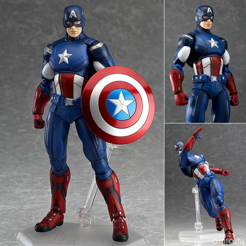 

16CM The Avengers Captain America Super Heroes Anime Action Figure Shield Model Brinquedos Juguetes Kids Toys For Children