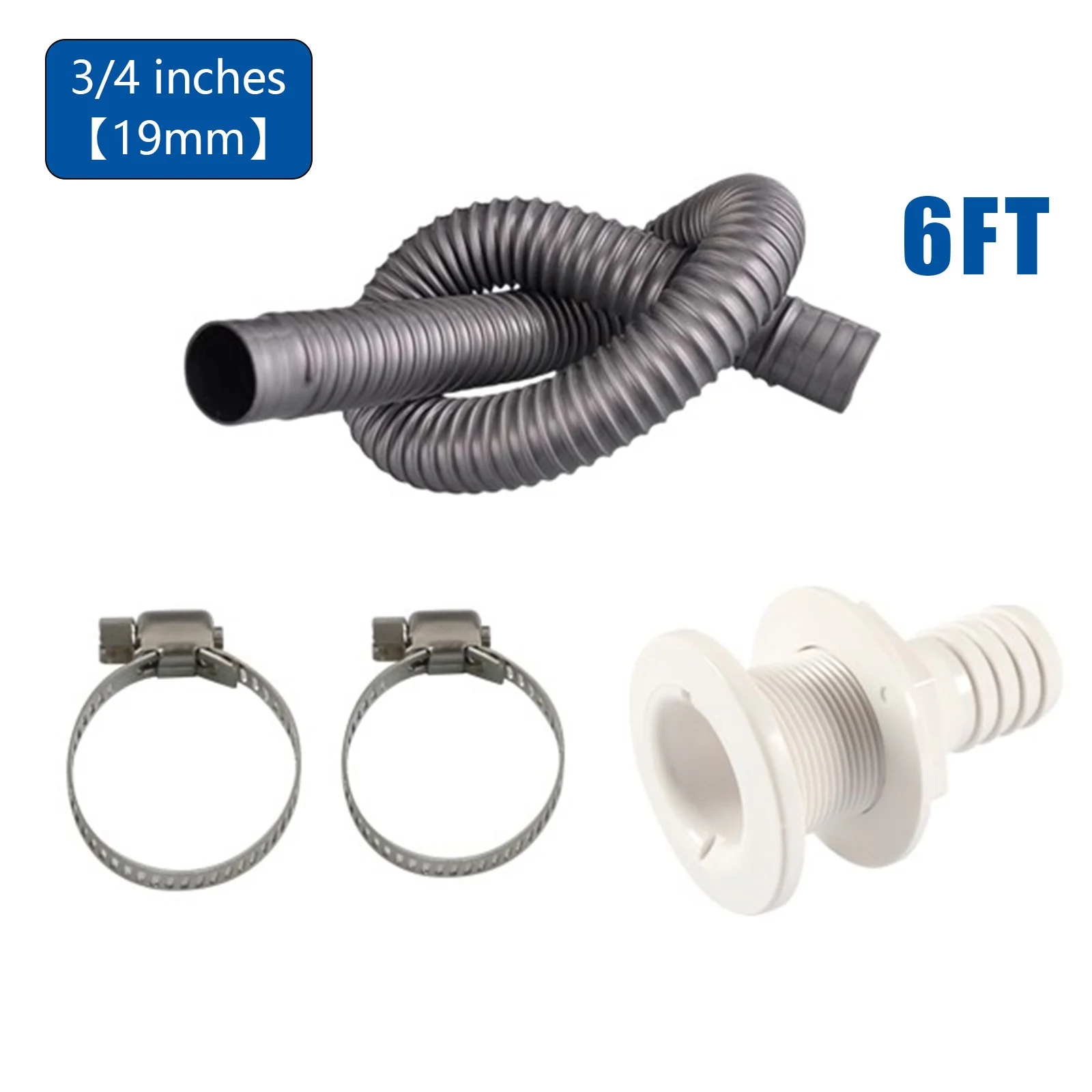 

Bilge Pump Hose Installation Kit Bilge Pump Hose Straight Through Hull Drain Ocean Freshwater Boating Boats Accessories Parts