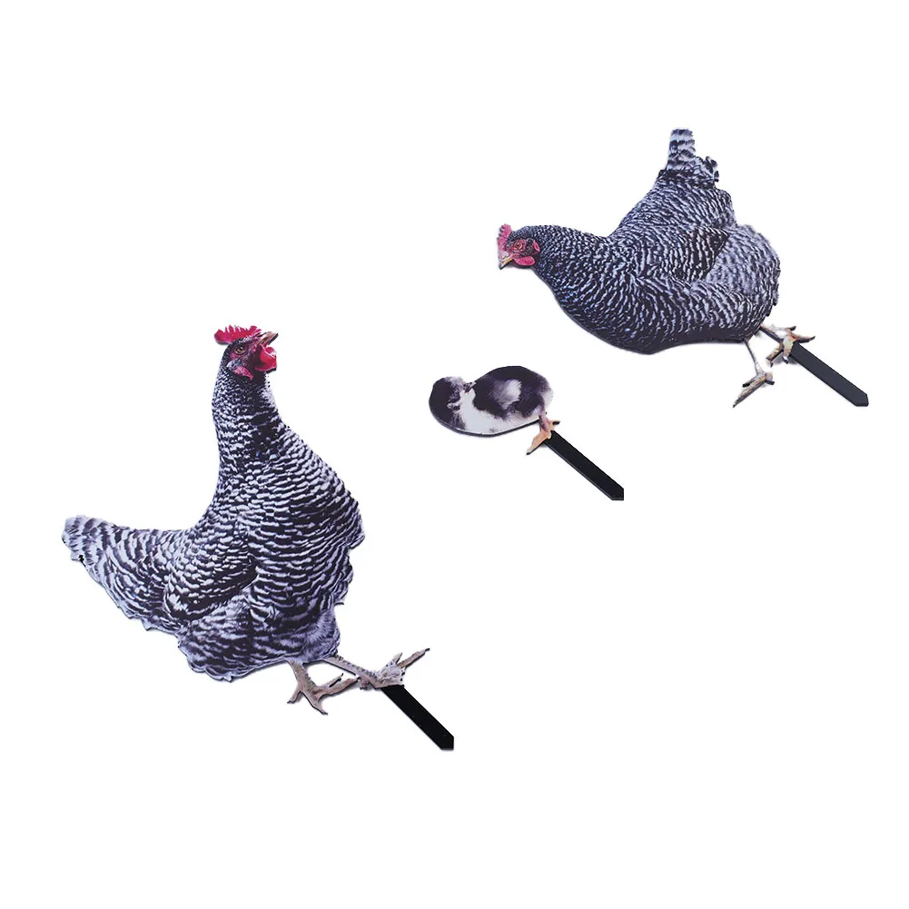 

3pcs Chicken Home Decor Realistic Garden Sculpture Yard Art Rustic Outdoor Decor High Quality For Garden Yards