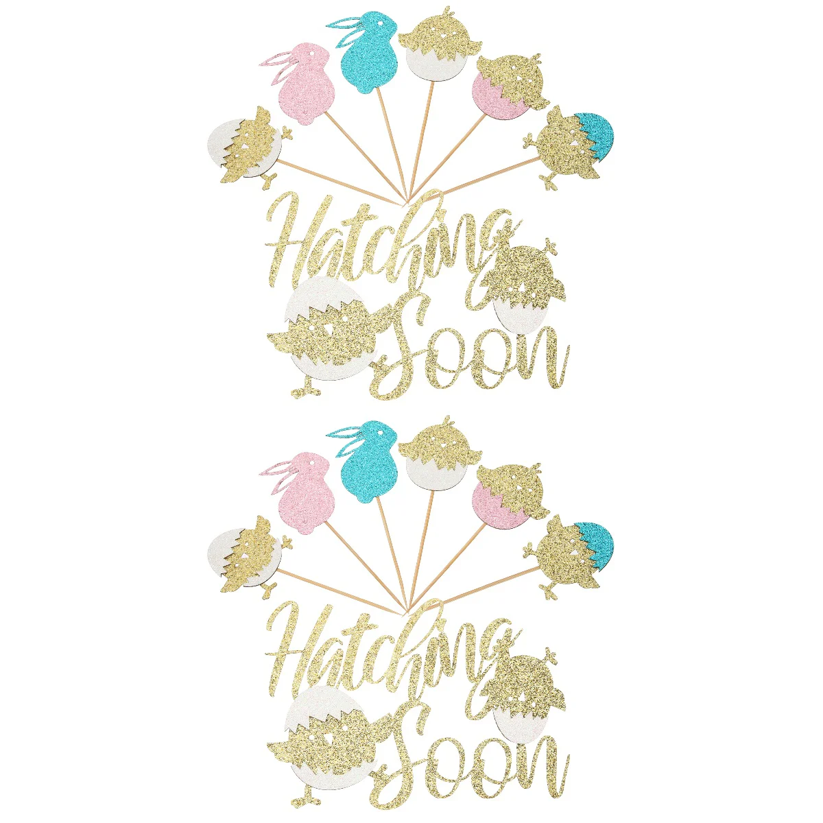 

2 Sets of Exquisite Cake Ornament Festival Cake Picks Easter Party Cake Decorations