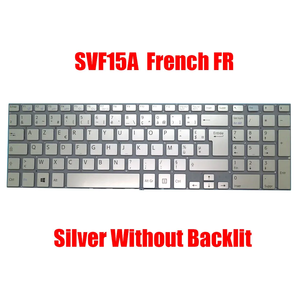 

FR SL Laptop Keyboard For SONY SVF15A 149241951FR 149241651FR V141306CK1SV 149242671SI 149241771SI 149242371SI France Slovenian