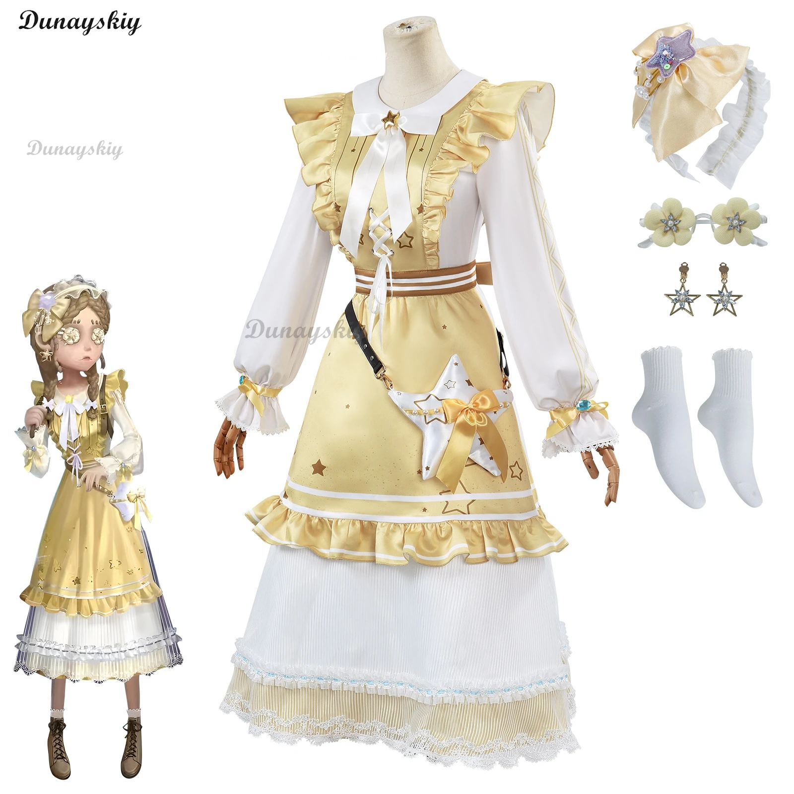 Игра Identity V Косплей Anne Lester Игрушка Торговый Желтое Платье Принцессы Униформа