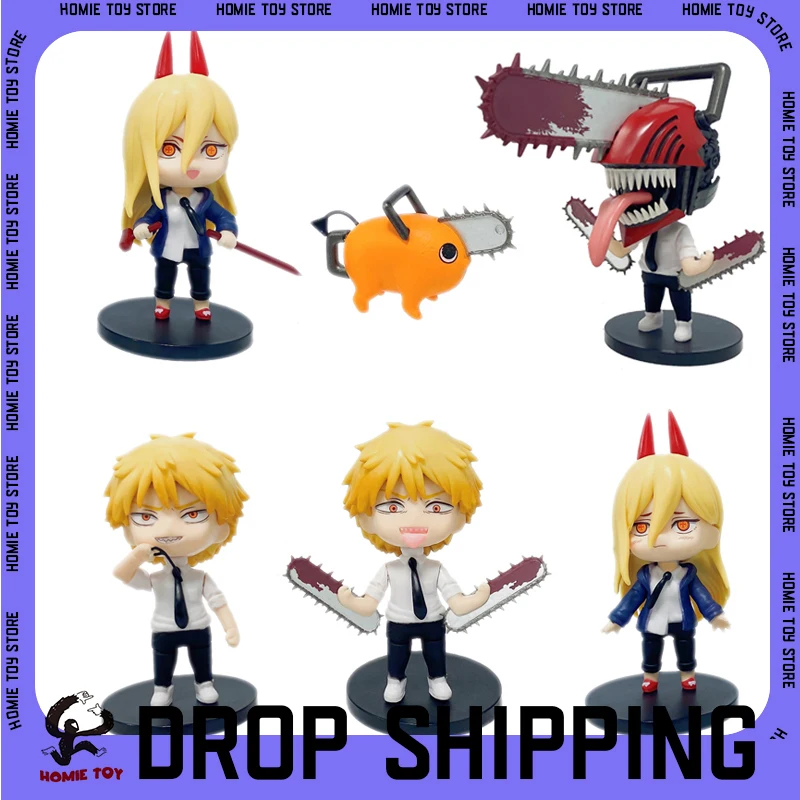 

Chainsaw Man Action Figures Q Version Power Denji Pochita Makima Figure Model Ornaments Anime Dolls Toys Gifts for Christmas