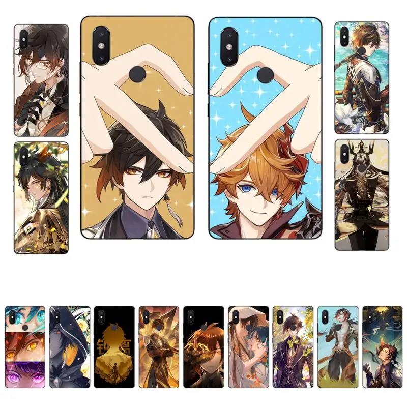 

YNDFCNB Zhongli Genshin Impact Phone Case for Xiaomi mi 8 9 10 lite pro 9SE 5 6 X max 2 3 mix2s F1