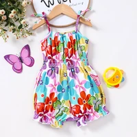 baby girl clothes summer baby girl rompers flower print strap baby jumpsuits cotton comfortable baby rompers baby clothes 0 18m