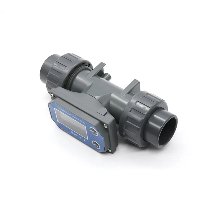 Турбинный расходомер электронный ЖК-цифровой дисплей DN25-80 ZJLCD-BT01 ПВХ-труба жидкая